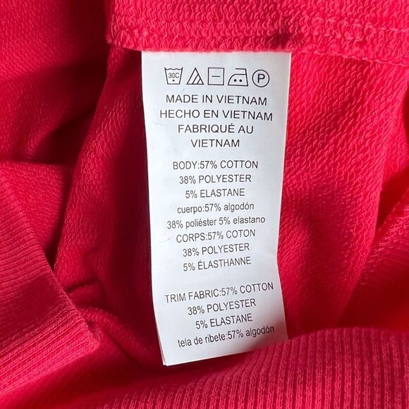 🚫SOLD🚫NWT Michael Kors Crew Neck Puff Shoulder Long Sleeve Top in Geranium - Picture 9 of 11